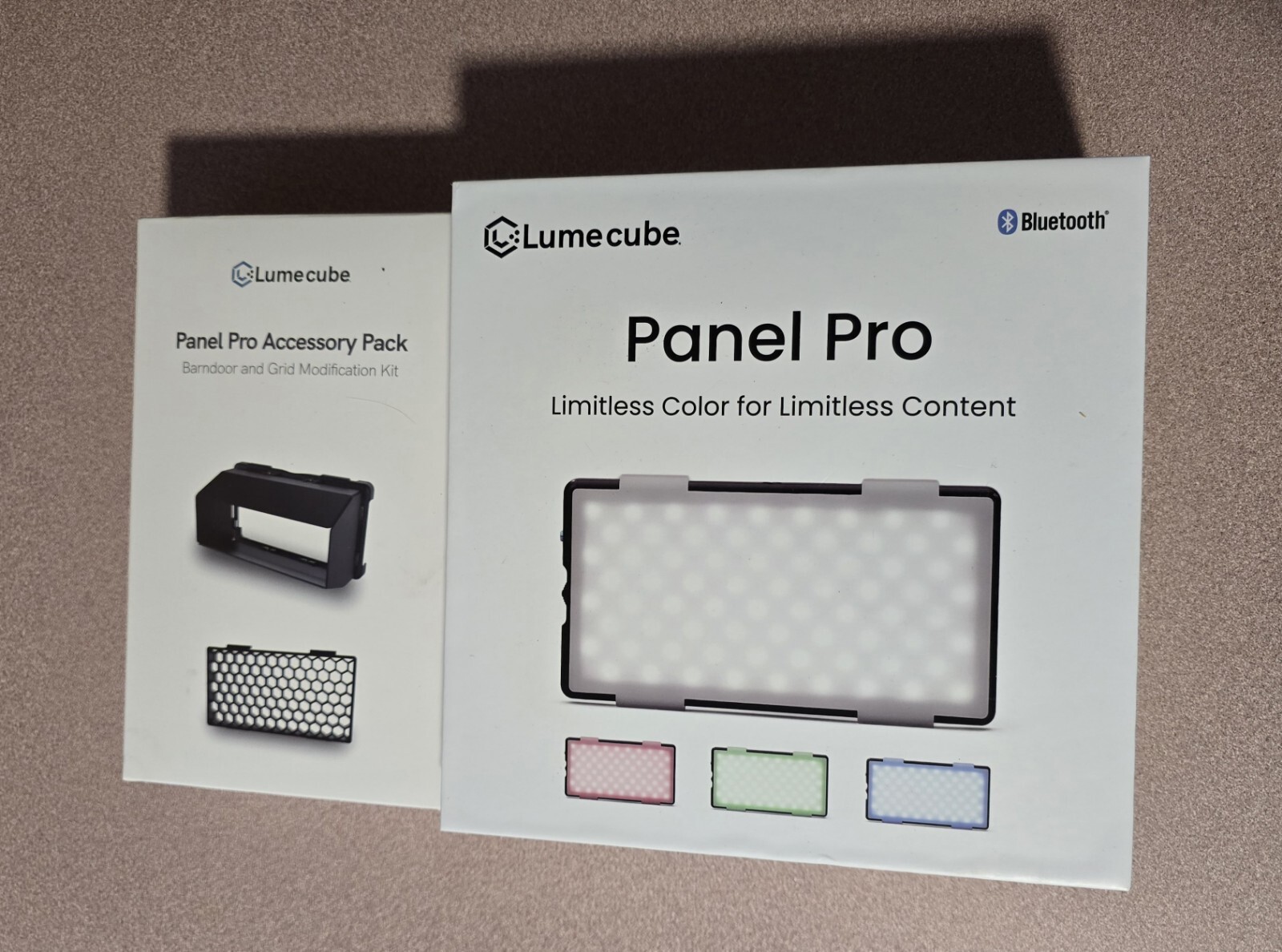 Lume Cube Panel Pro 2.0 RGB LED Light Panel WITH Barndoors and Honeycomb Grid