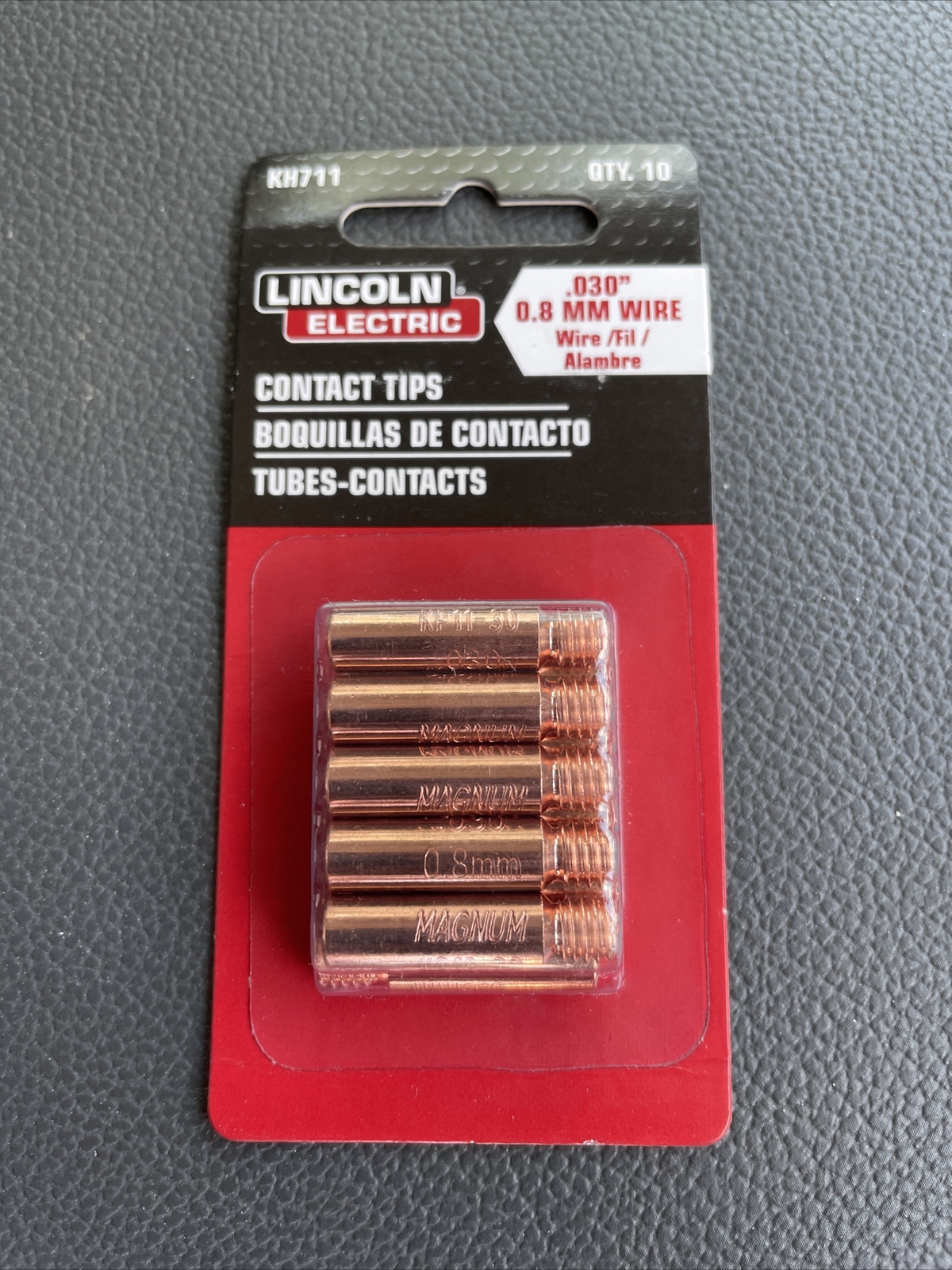 Lincoln Electric KH711 Contact Tips .030 -  Tweco Benzel Style 0.8 MM - 10 Pack