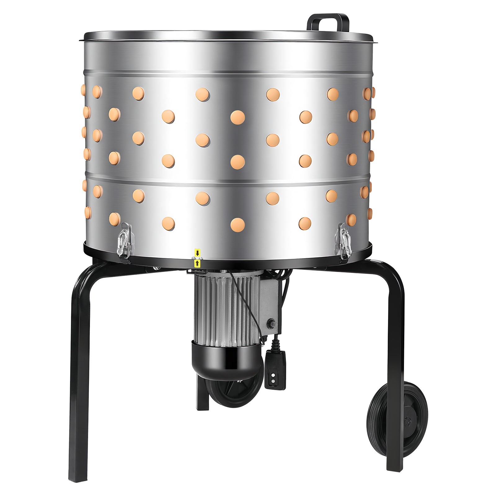 VEVOR 25.6" Electric Chicken Plucker Machine 1200W & 275RPM 158 Fingers & Wheels