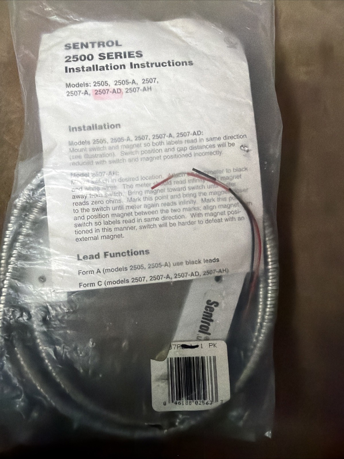 Sentrol 2500 Series 2507-AD Door Alarm