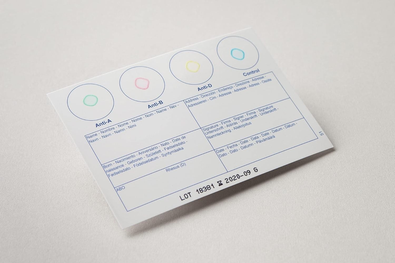 Home Blood Type Kit - Reliable A, B, O, AB & RH- Testing with Quick Results