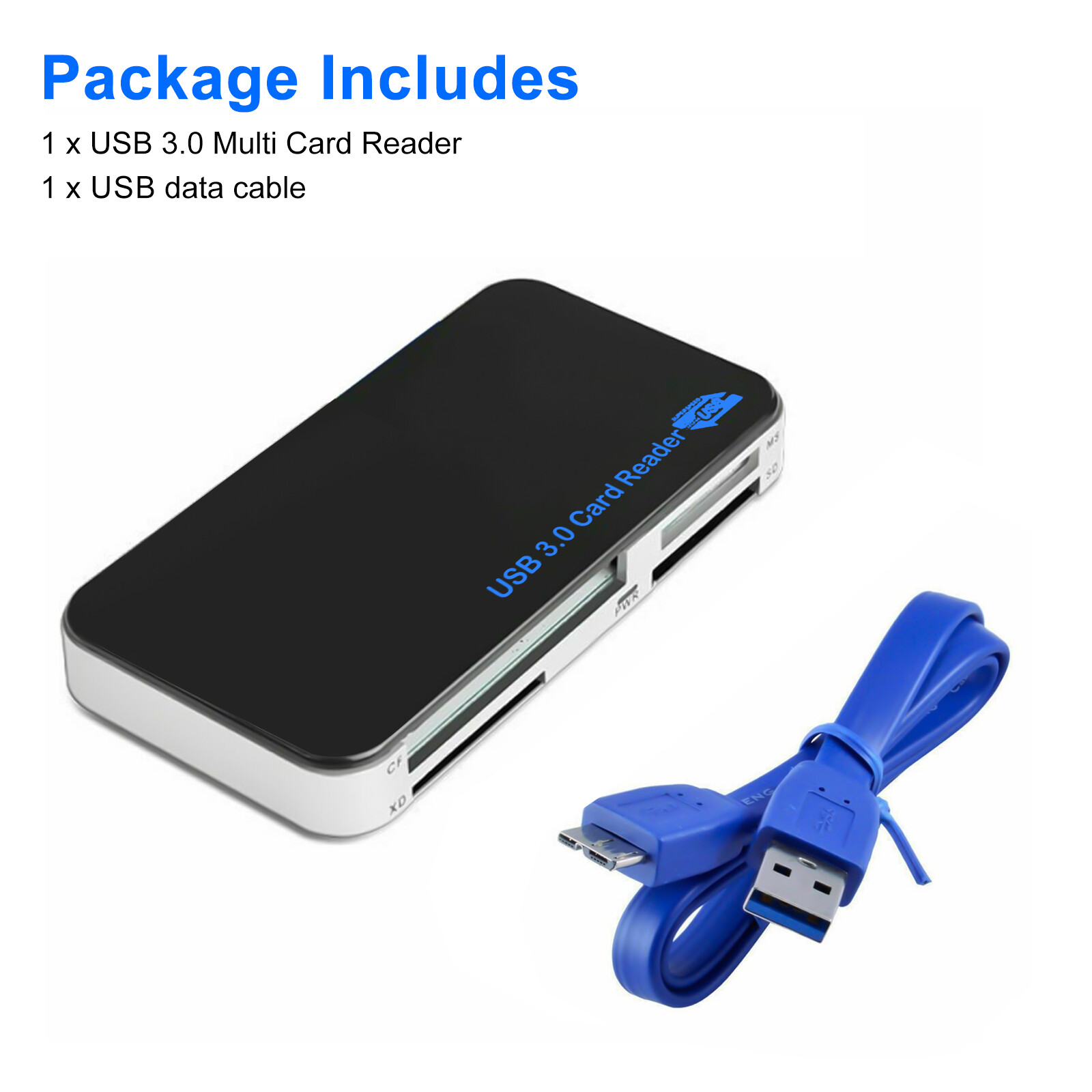 6 in 1 USB 3.0 Compact Flash Memory Card Reader Adapter 5Gbps for CF TF SD MS XD