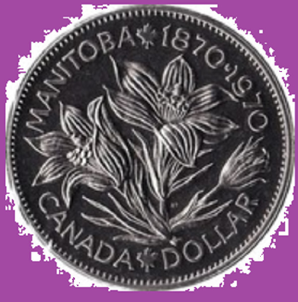 1970 Canada Manitoba Commemorative PROOF-LIKE Nickel Dollar Coin. UNC $1