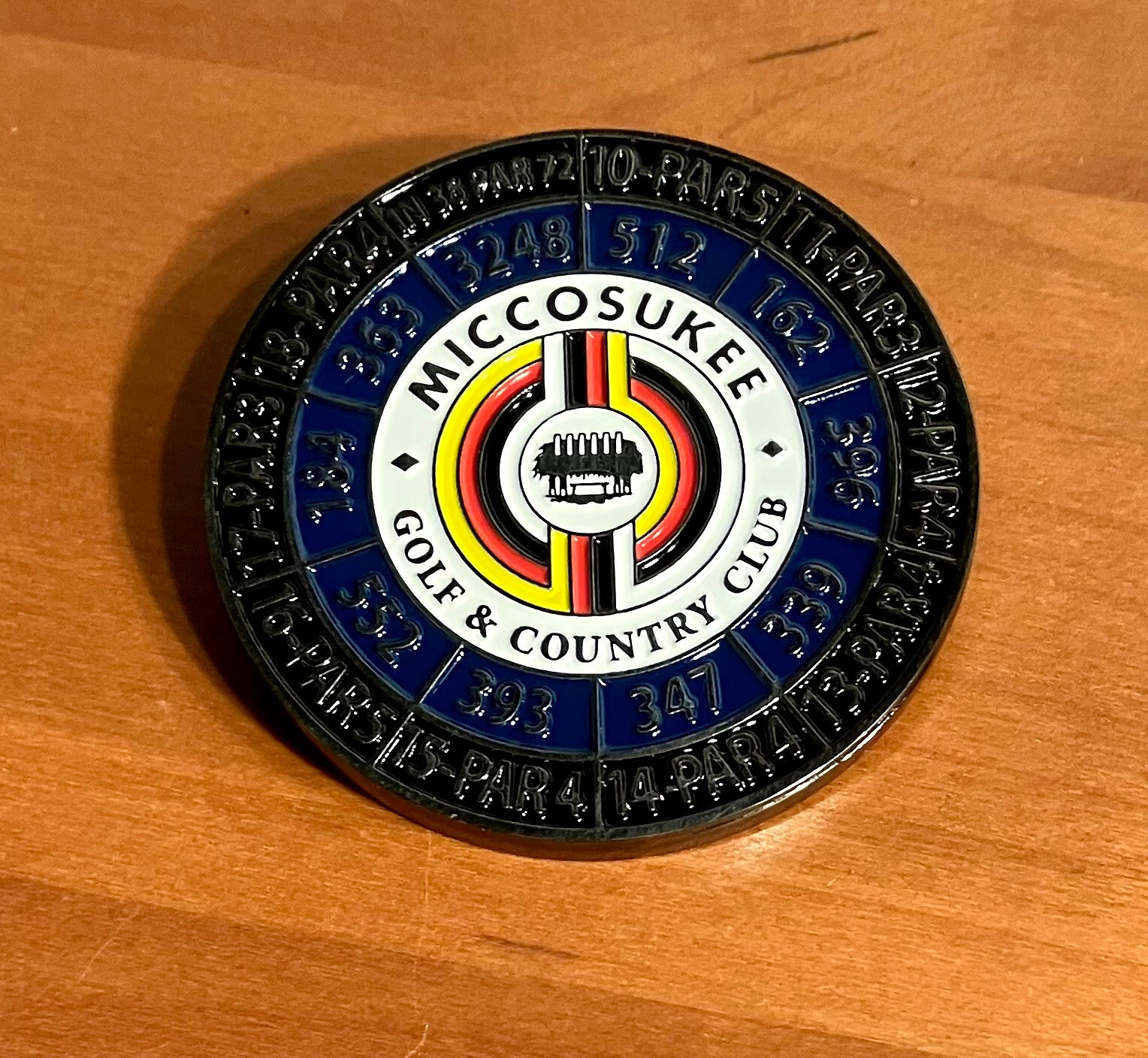 Miccosukee Golf & Country Club (Florida) Metal 1.75" Logo Golf Ball Marker