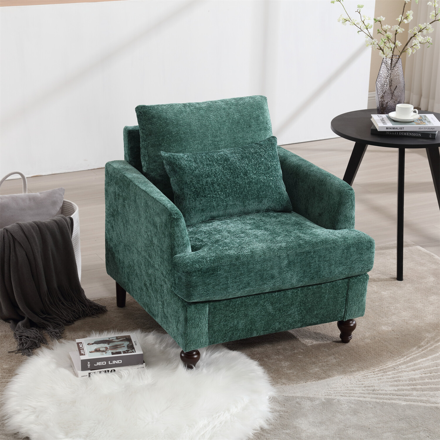 Modern Accent Chair Single Sofa Upholstered Armchair Lounge Chair Club Chair