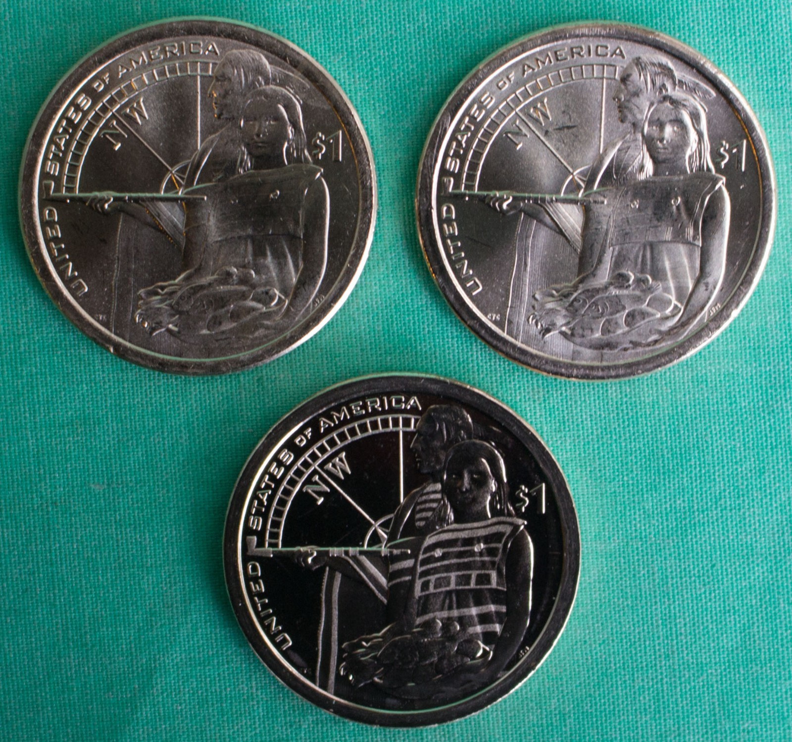 2014 PDS Sacagawea Dollar Native American Coins Native Hospitality 3 Golden $1