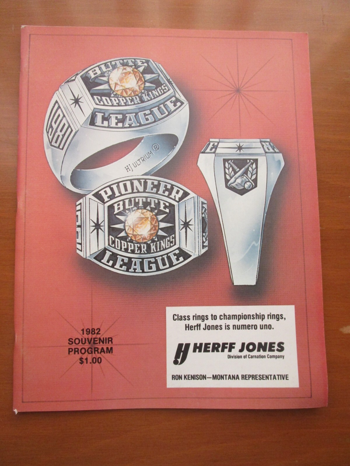 1982 BUTTE COPPER KINGS SOUVENIR PROGRAM    1981 PIONEER LEAGUE CHAMPIONS