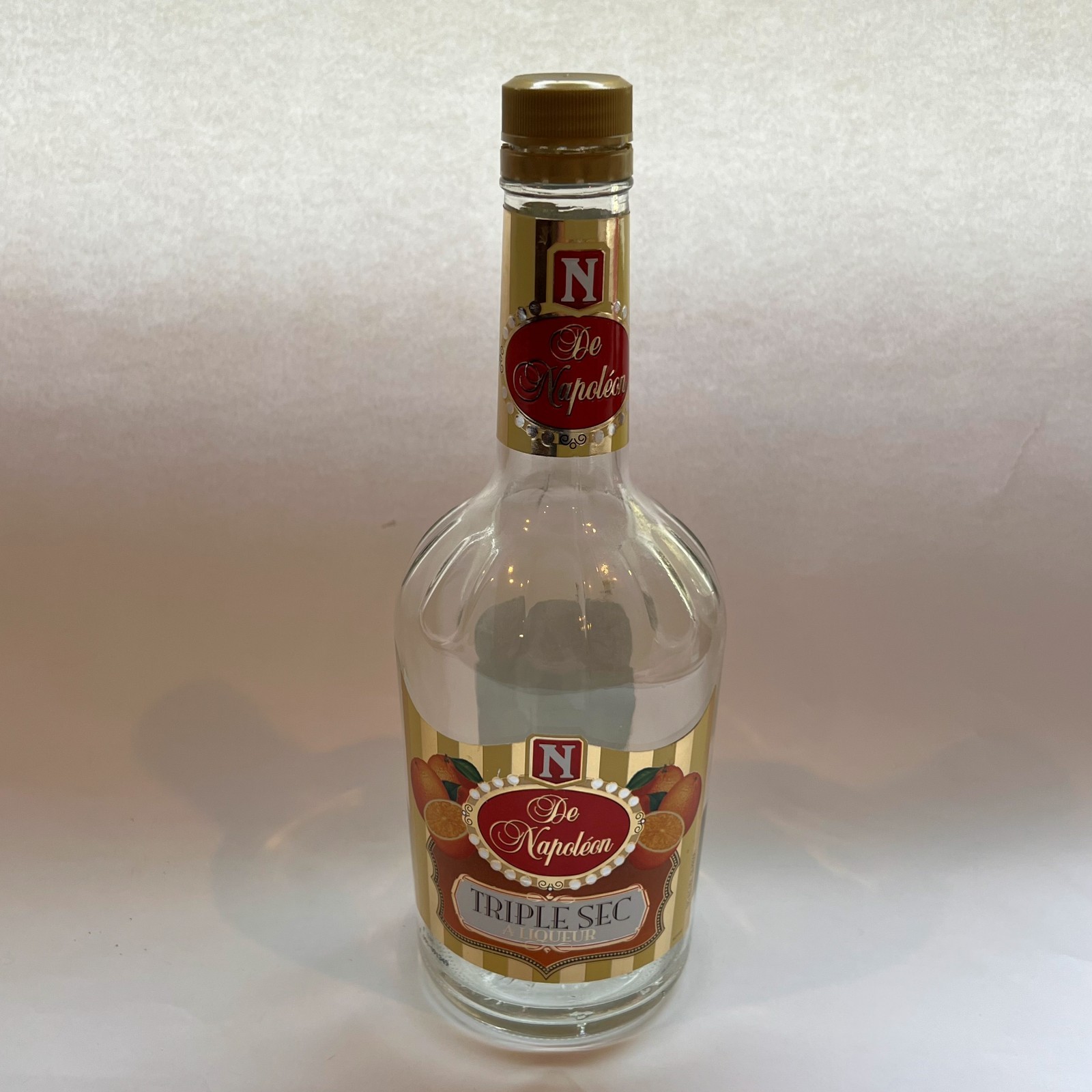 De Napoleon Triple Sec Liqueur - Empty Bottle - 750ml with Cap