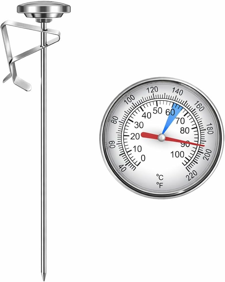 Candy Thermometer Oil Thermometer for Frying with Clip Stainless Steel Deep Fry