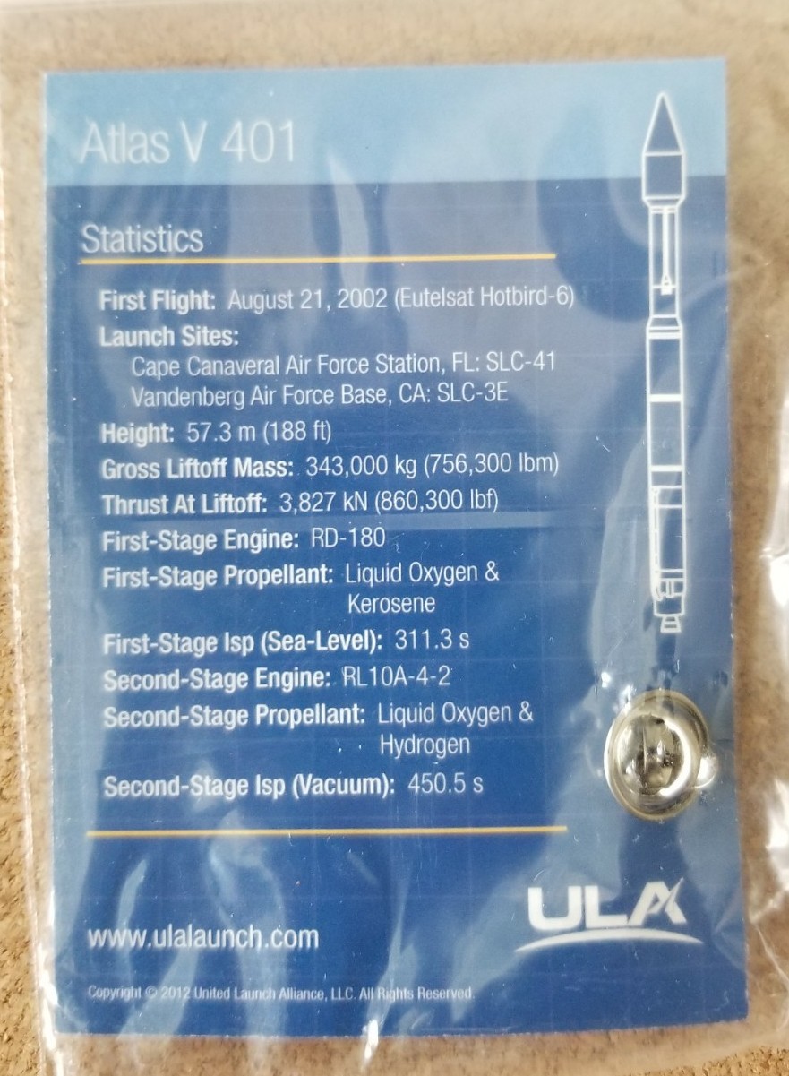 Launch Services Program NASS 4 Pin & 2 Rocket Pins