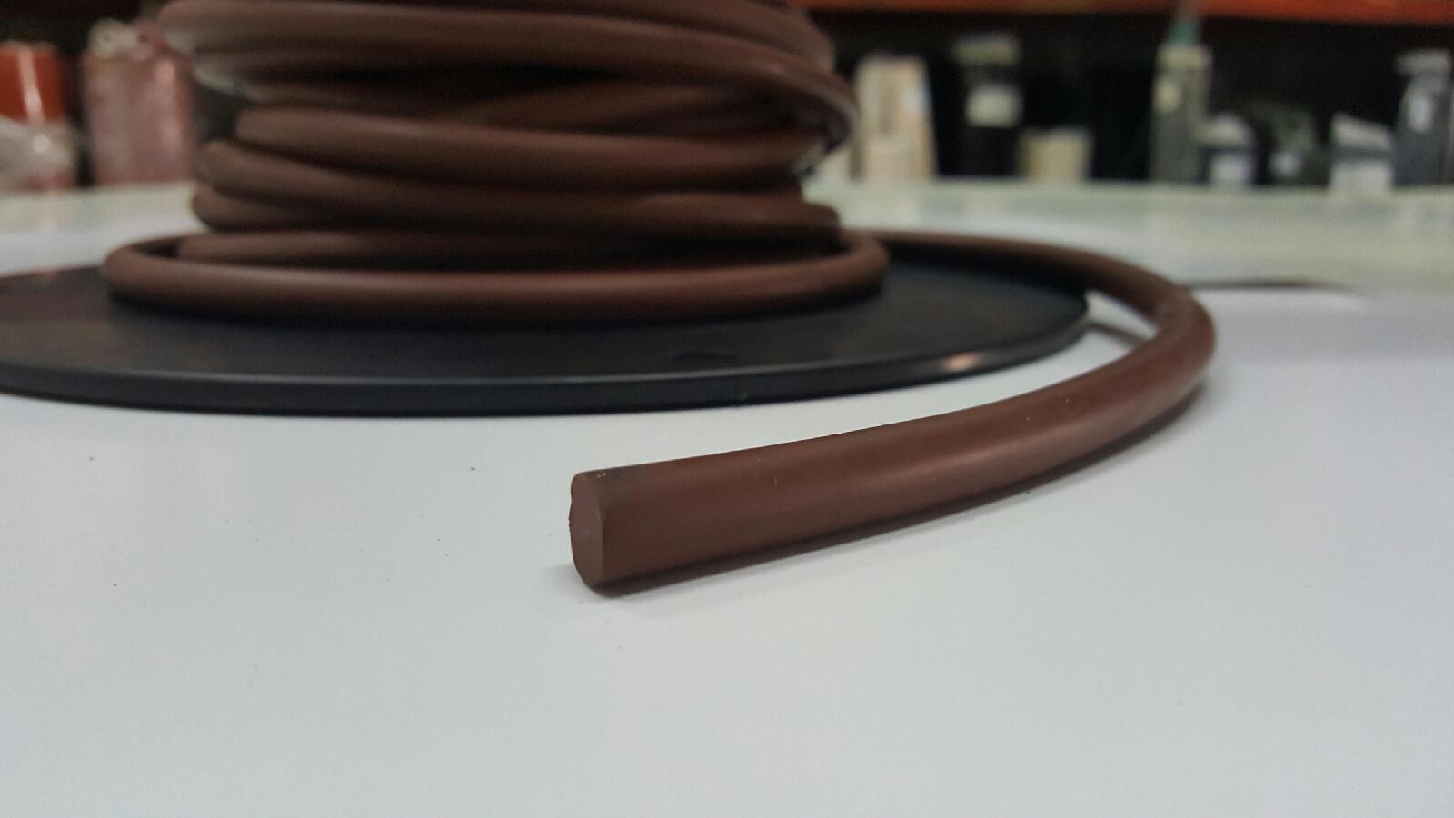 VITON O-RING CORD    .125" 75 DURO 1/8" 3.175MM THICK BROWN