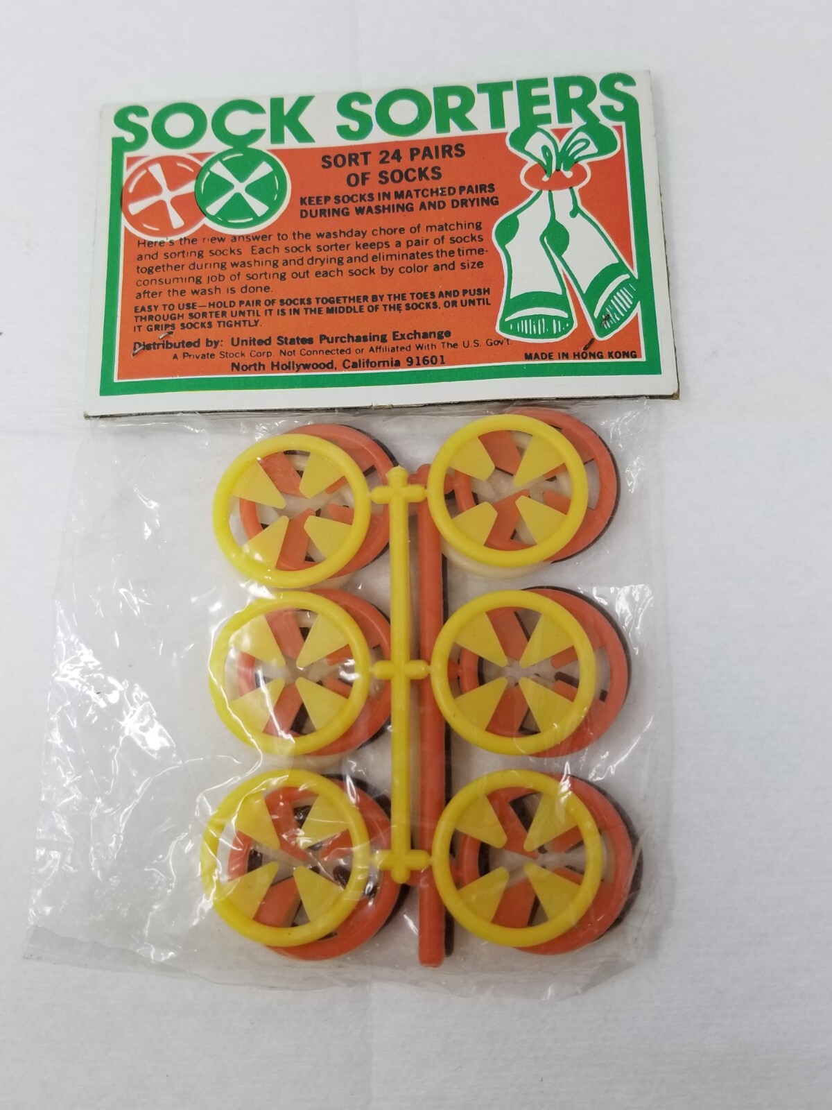 Sock Sorters Keeps Matched Washing and Drying 1970s Hong Kong Vintage