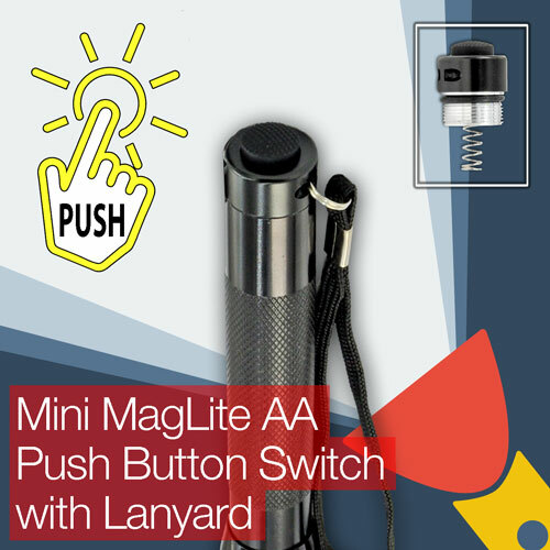 Mini MagLite AA Torch Flashlight Push Button (clicky) End Tail Cap Switch