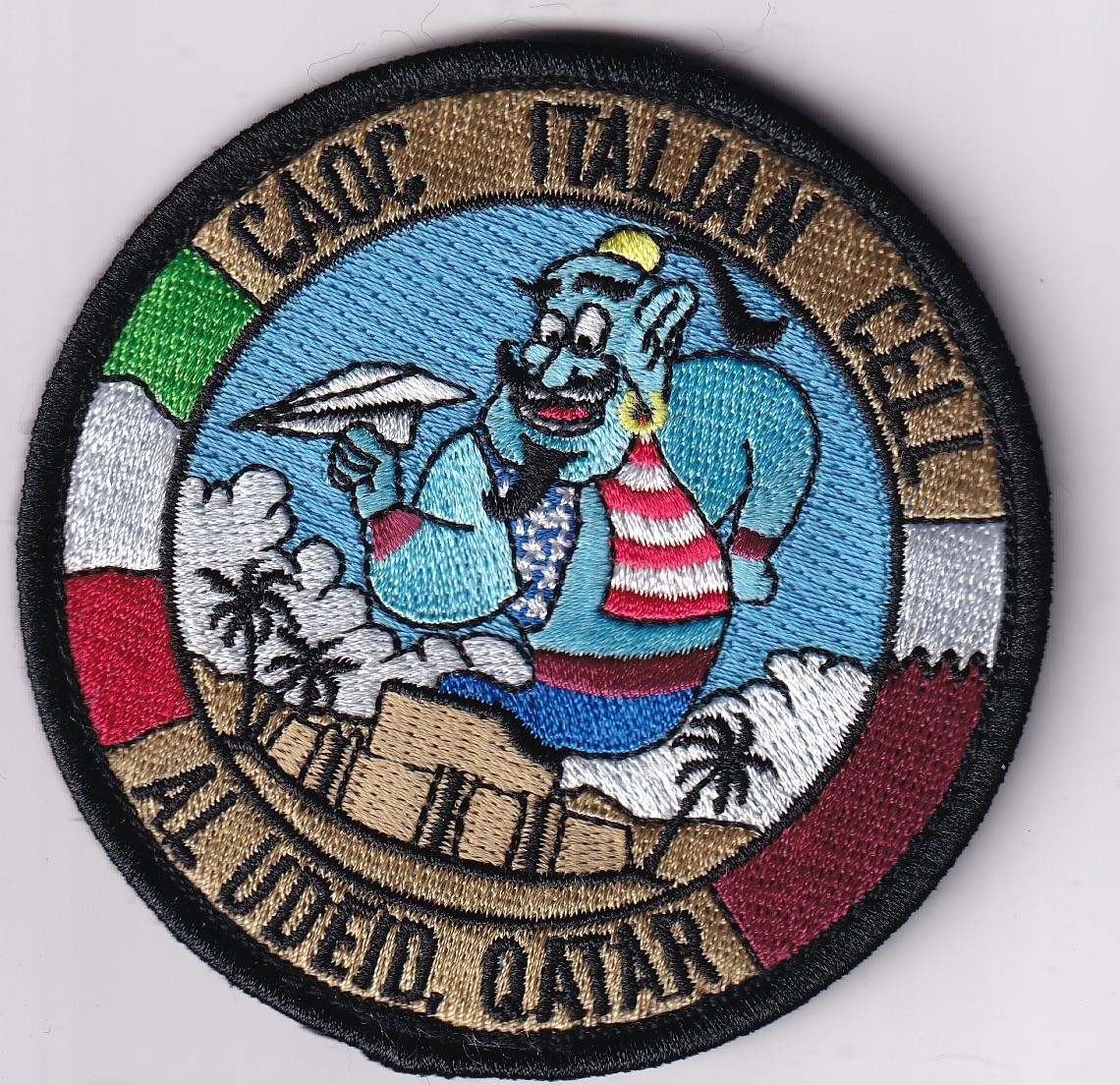 CAOC Italian Cell Al Udeid Qatar patch US Air Base USAF liaison