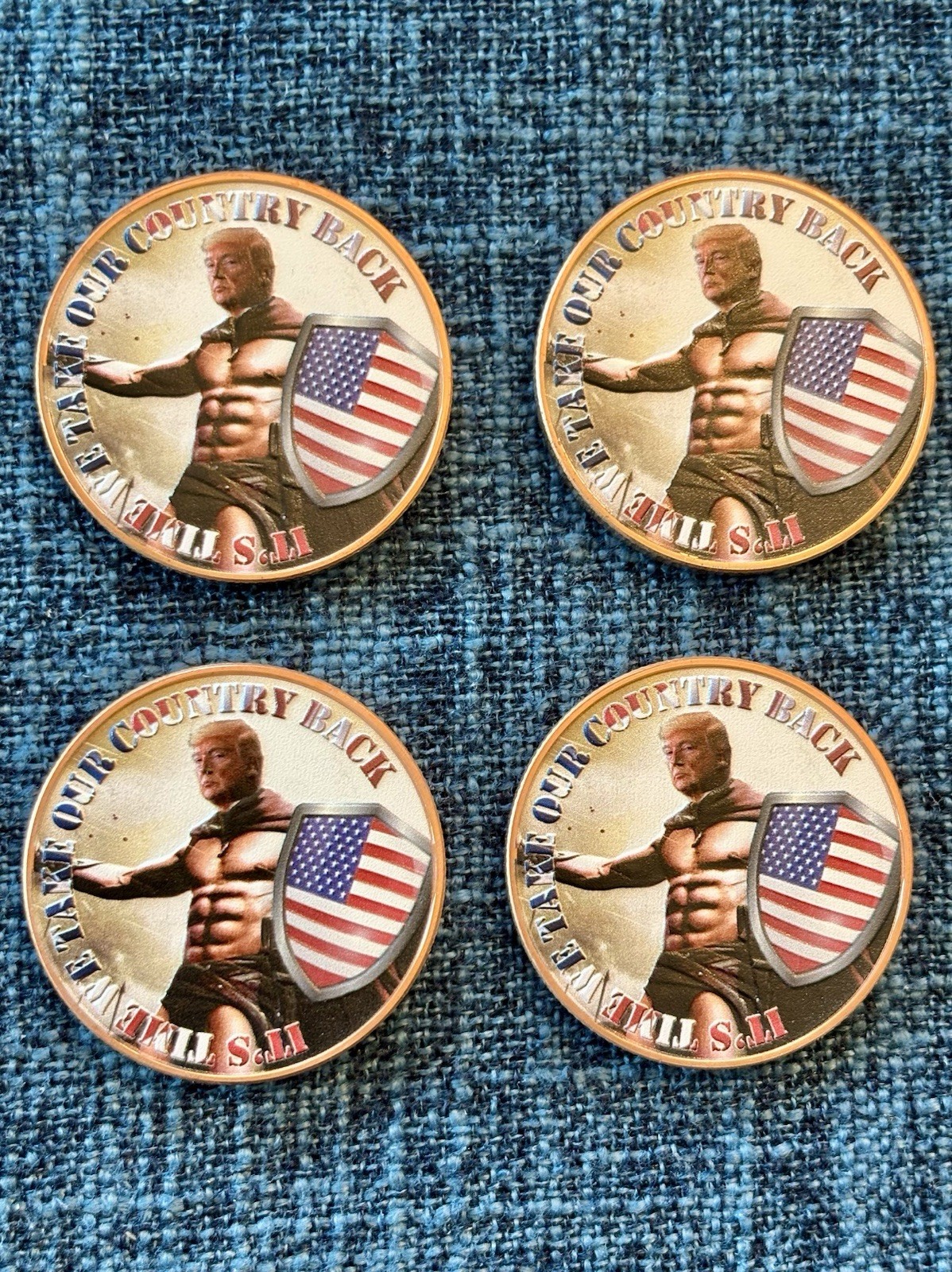4xDonald Trump Take Our Country Back America 1oz Copper Rnd 4 Coins In Capsules