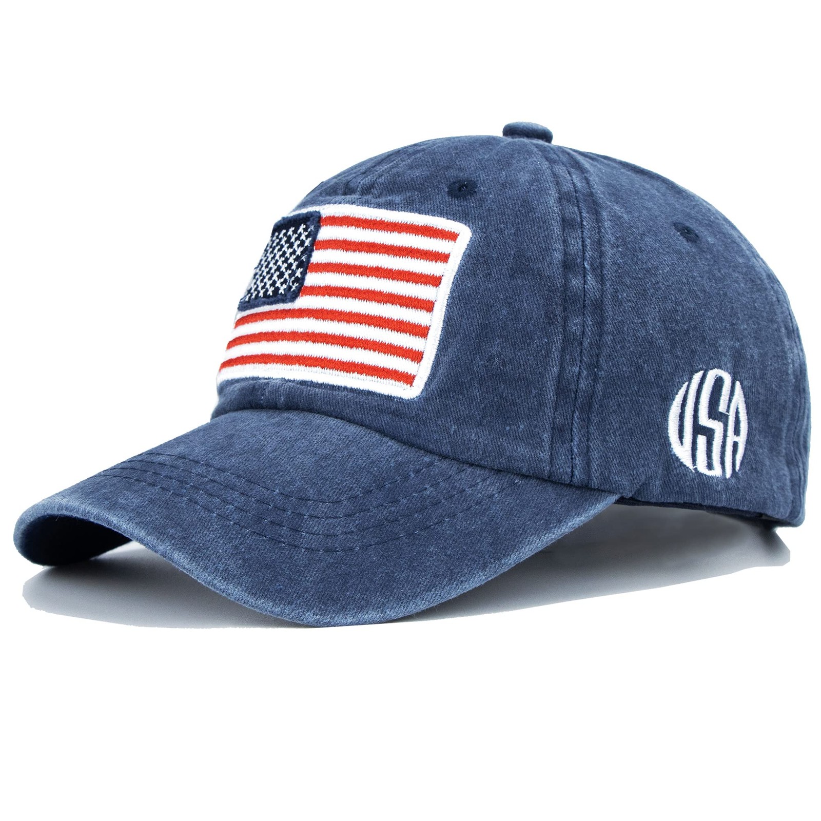 IZUS Women USA-Flag Baseball-Cap American Patriotic Baseball One Size, Navy