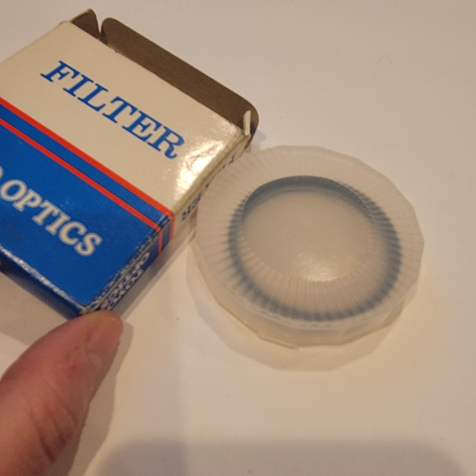 Round Black Camera Lens Filter Optics Screw-On With Plastic Case And Box Ring