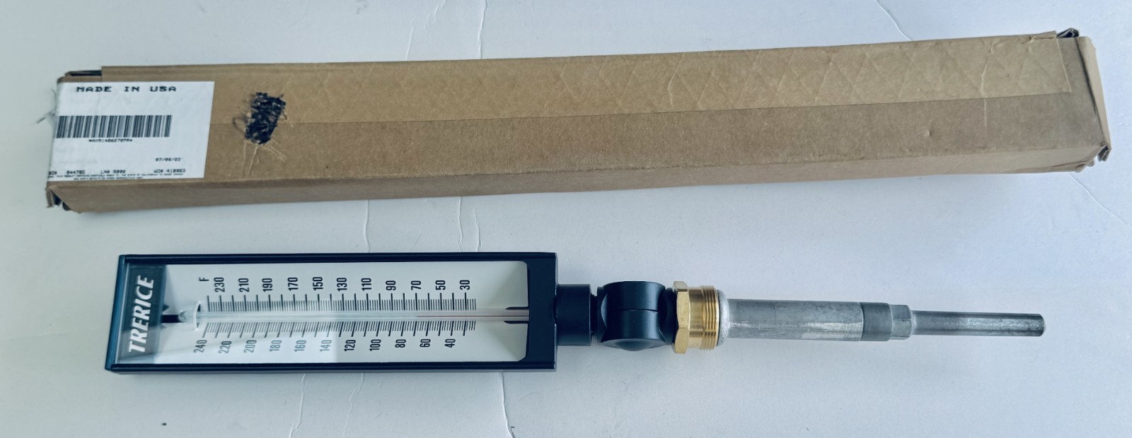 Trerice AX9149667SPR Industrial Thermometer 0-240F 6” Stem NOS USA