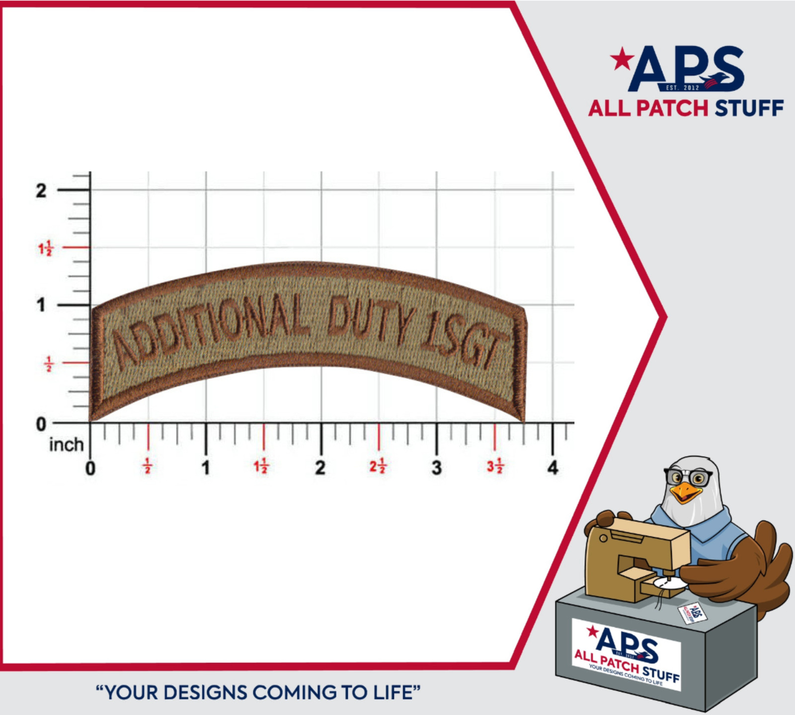 Additional Duty First Sergeant Tab - 2 pack