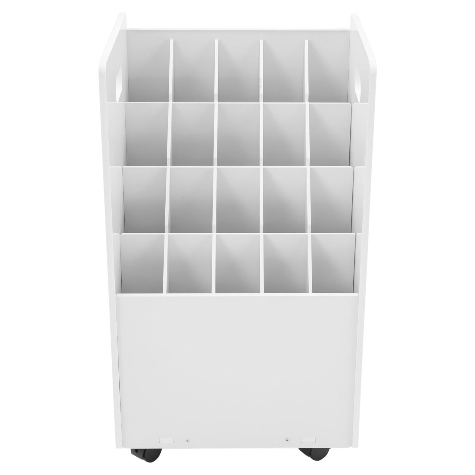20-slot Roll File Organizer, Movable File Storage Cart, Roll Document Holder