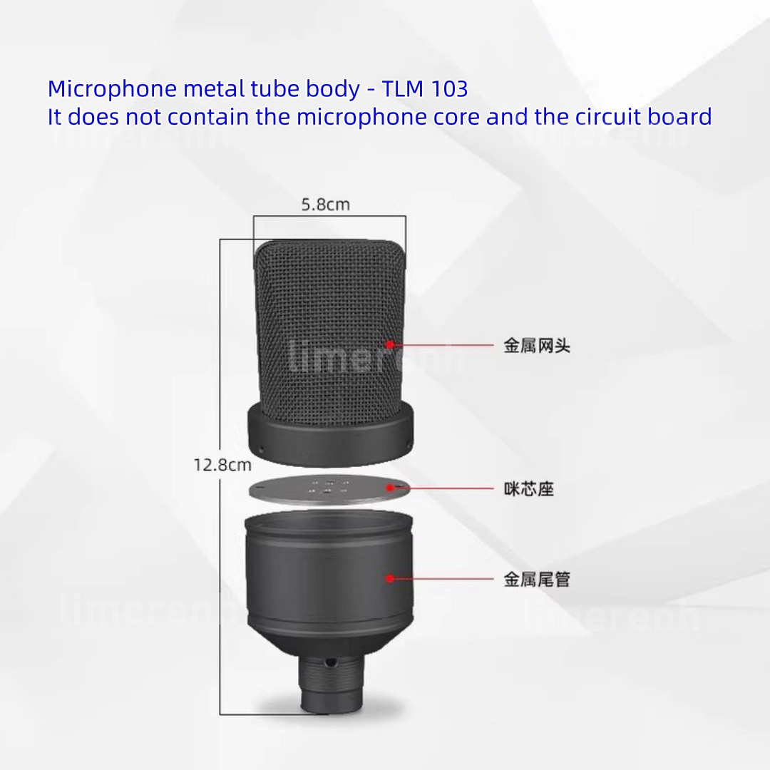 The Complete Set Of Microphone Metal Casing For Neumann TLM103（Aftermarket）