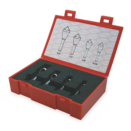 Keo 919-000-216 Zero Flute Set 82 Deg 5/16" - 5/8" 4 Pcs Co