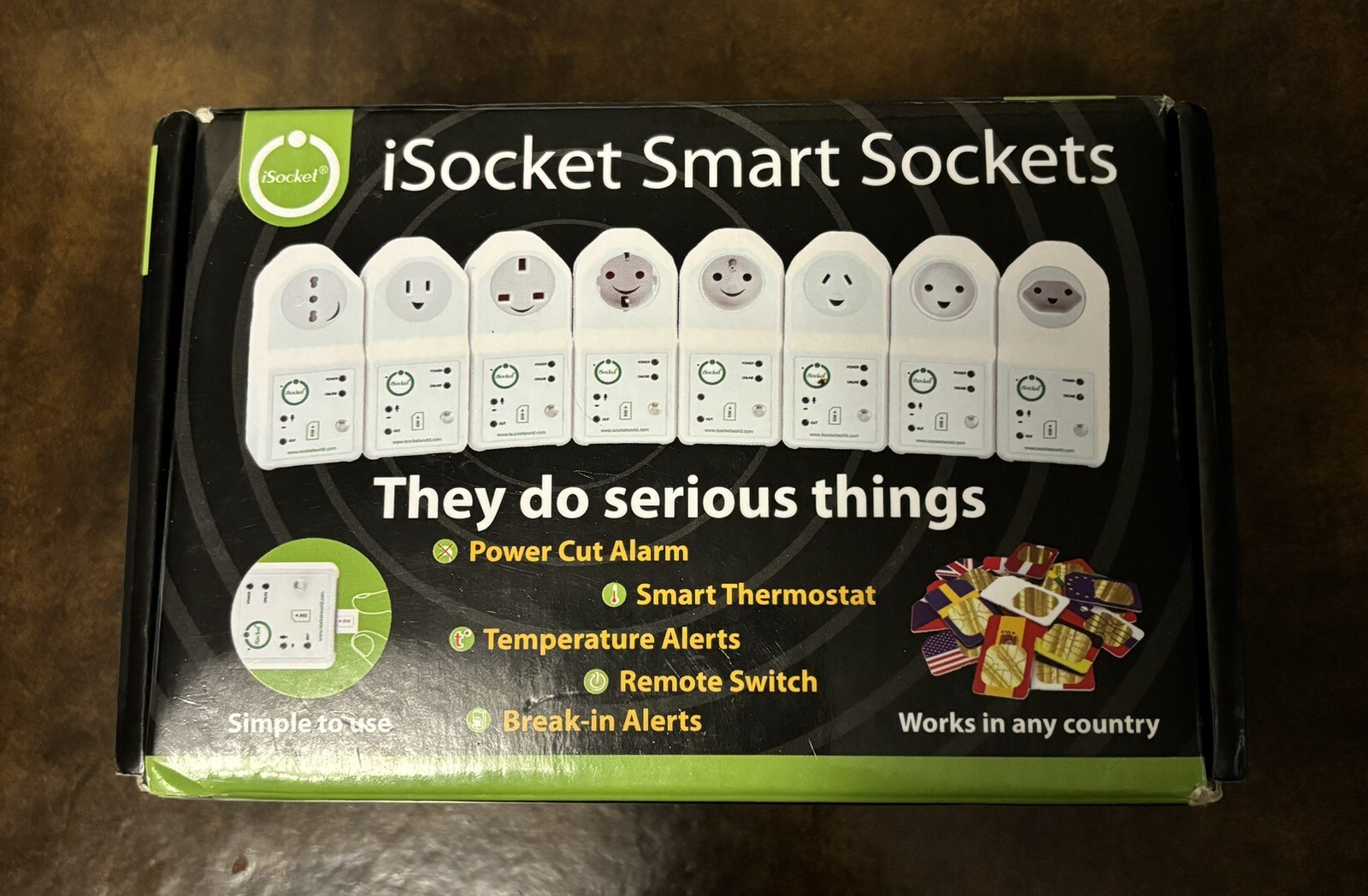 iSocket Smart Socket IS3GUS. Wireless, Mobile-Compatible, Rechargeable With Sim