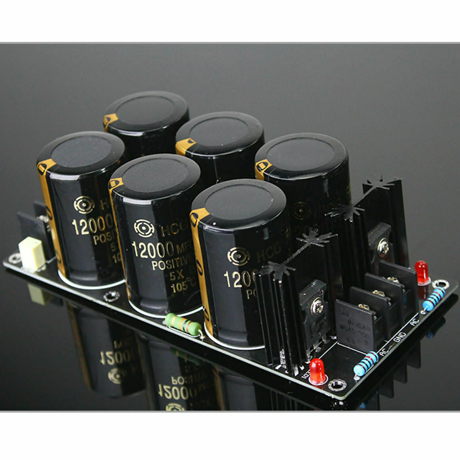 1pc  6 * 12000UF 63V Capacitor Rectifier Filter Power Supply Board