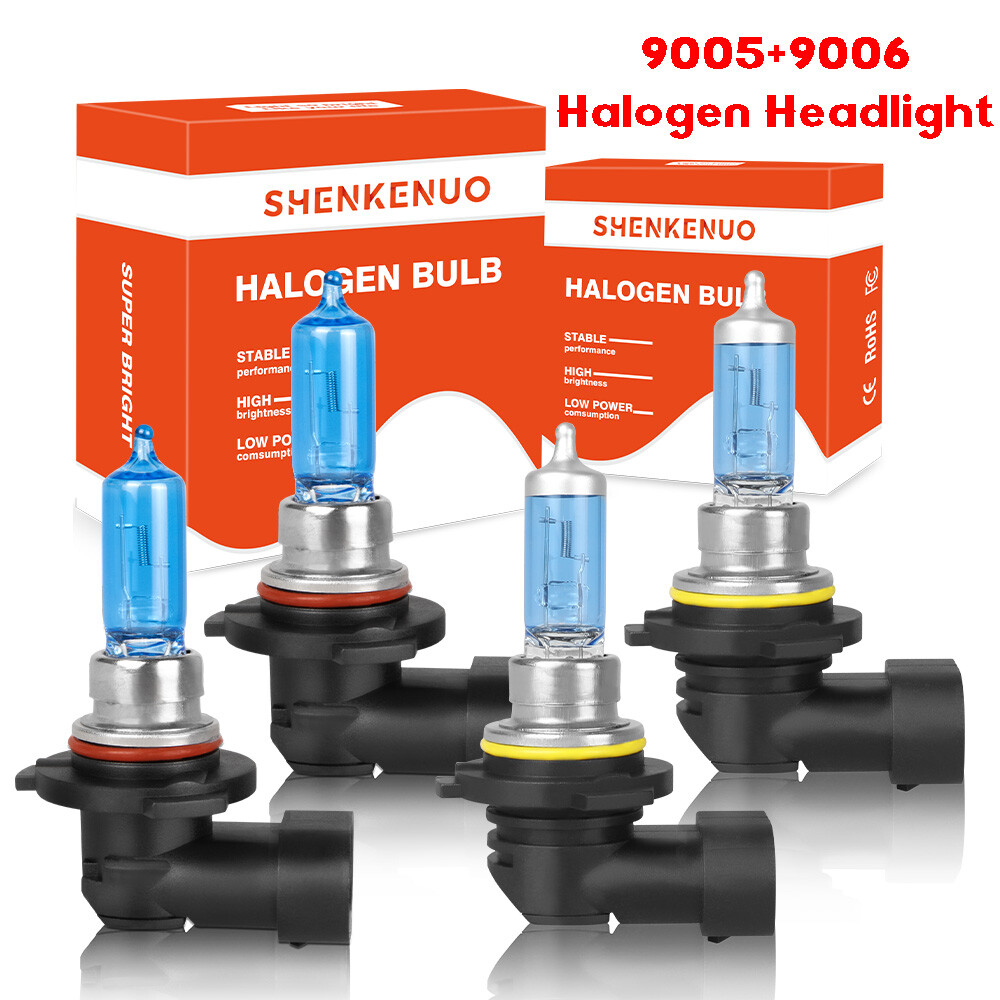 For Chevy C1500 2500 3500 1990-98 4200K Headlight Bulbs Hi/Lo Beam Combo Kit