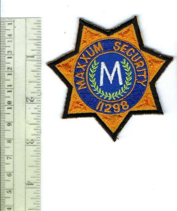 Maxxum Security Services - Lake Elsinore (Riverside Co.) CA California patch NEW