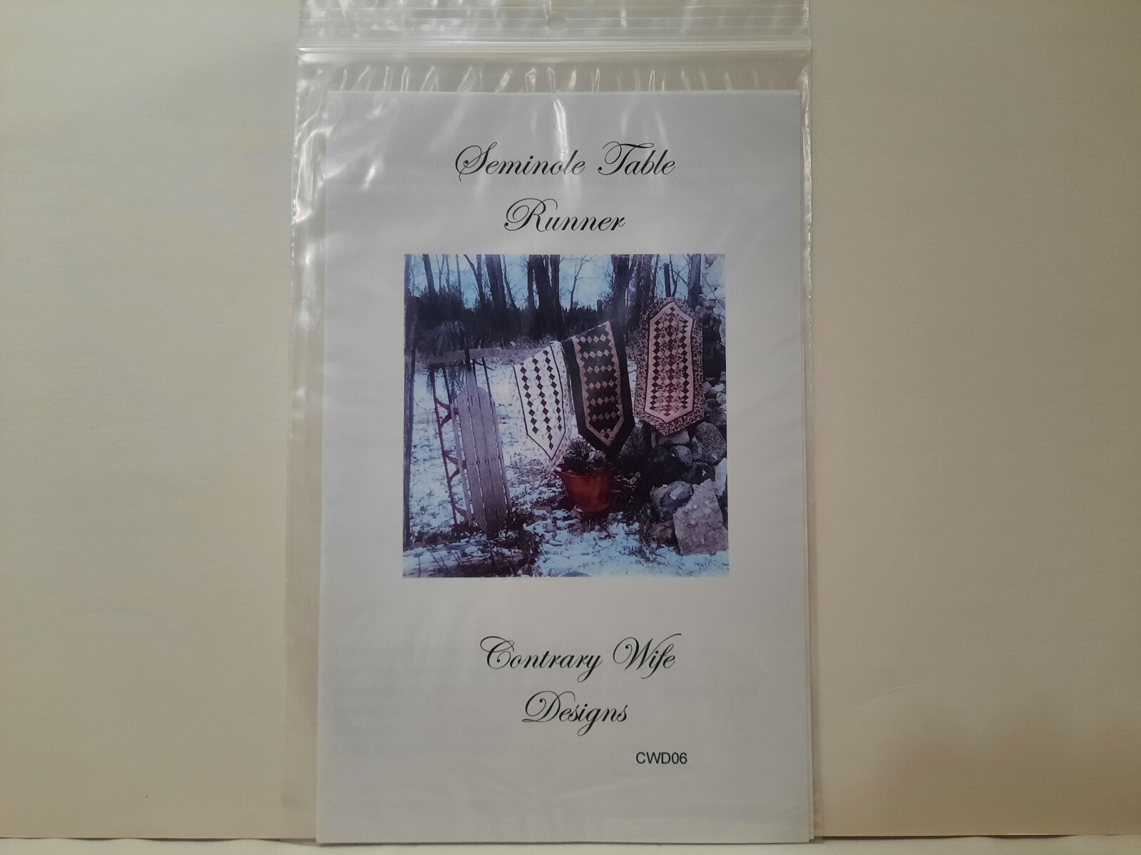 Seminole Table Runner Pattern (Contrary Wife Designs) #CWD06 - 20" x 51"