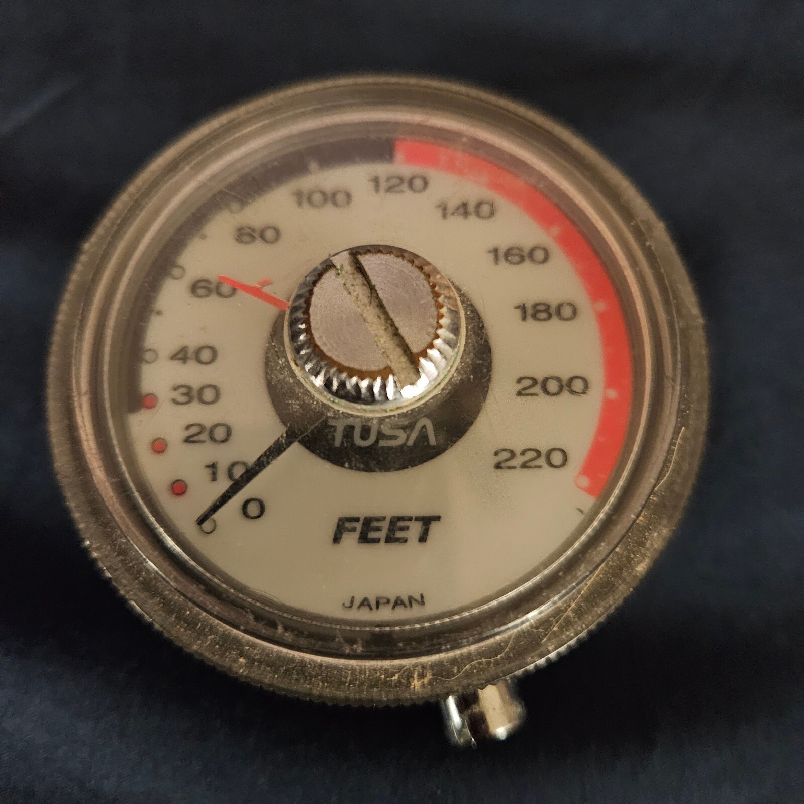 Tusa Diving Depth Gauge 220 FEET Japan BR10 - Untested