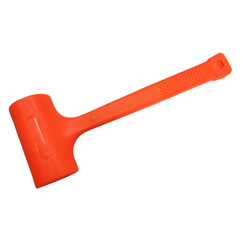 Dead Blow Rubber Mallet Non-Marring Soft Face Hammer 2-1/2" x 2-1/4" Orange Grip