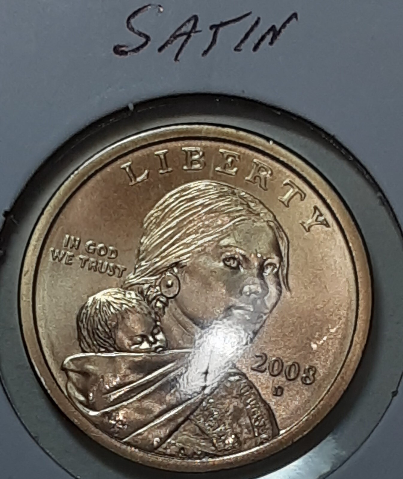 2008 Sacagawea D Dollar - BU - Uncirculated - SATIN