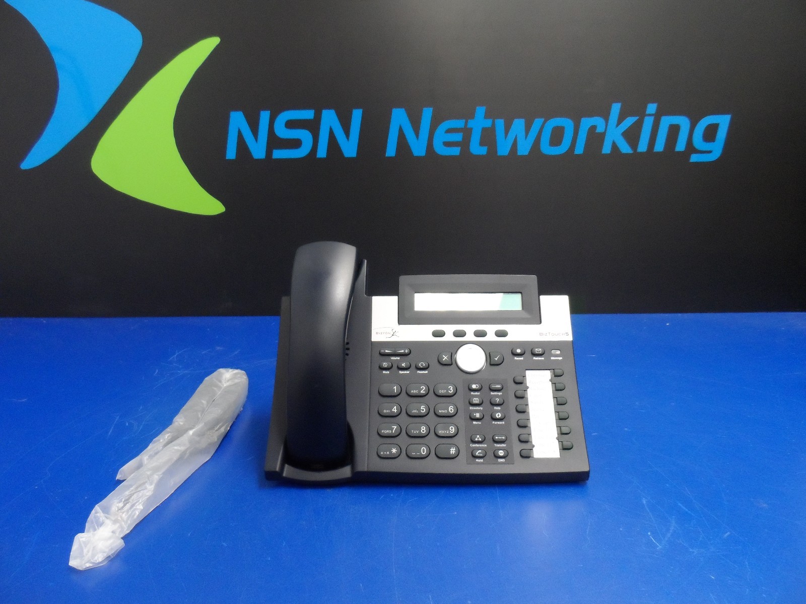 Bizfon BT5 BT-5 Biztouch Biztouch5 Blue Display Phone SNOM 320 NO POWER SUPPLY