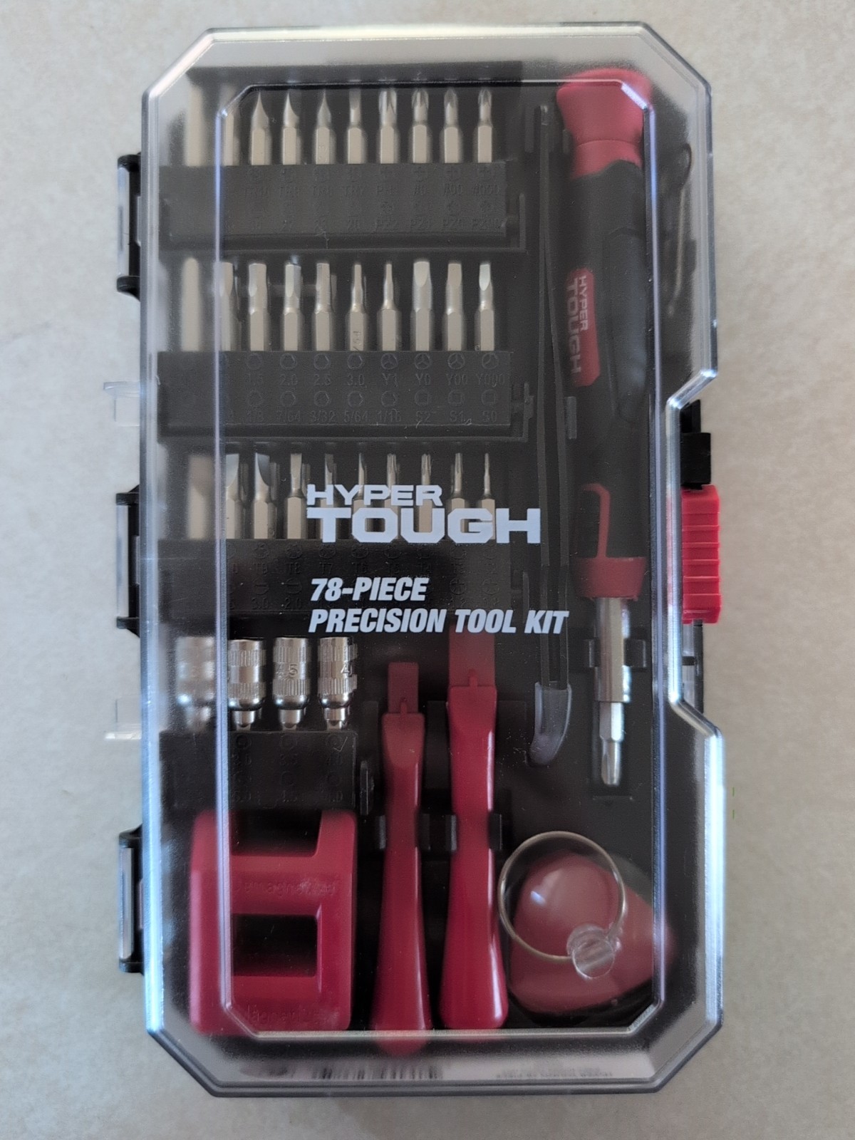78-Piece HYPER TOUGH Precision Electronics Repair Tool Kit Laptops Smartphones