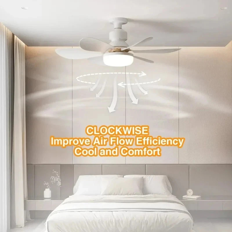 30W LED Ceiling Fan Light E27 Bulb Remote Control Dimmable 85-265V Home Lamp