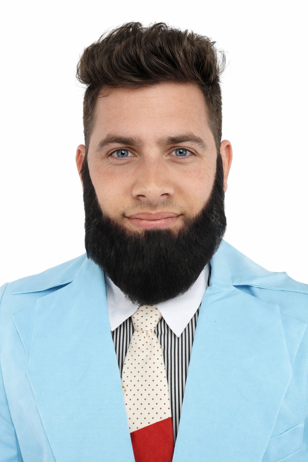 HPO Men's Long Beard Set Black Cosplay Facial Hair M-1211