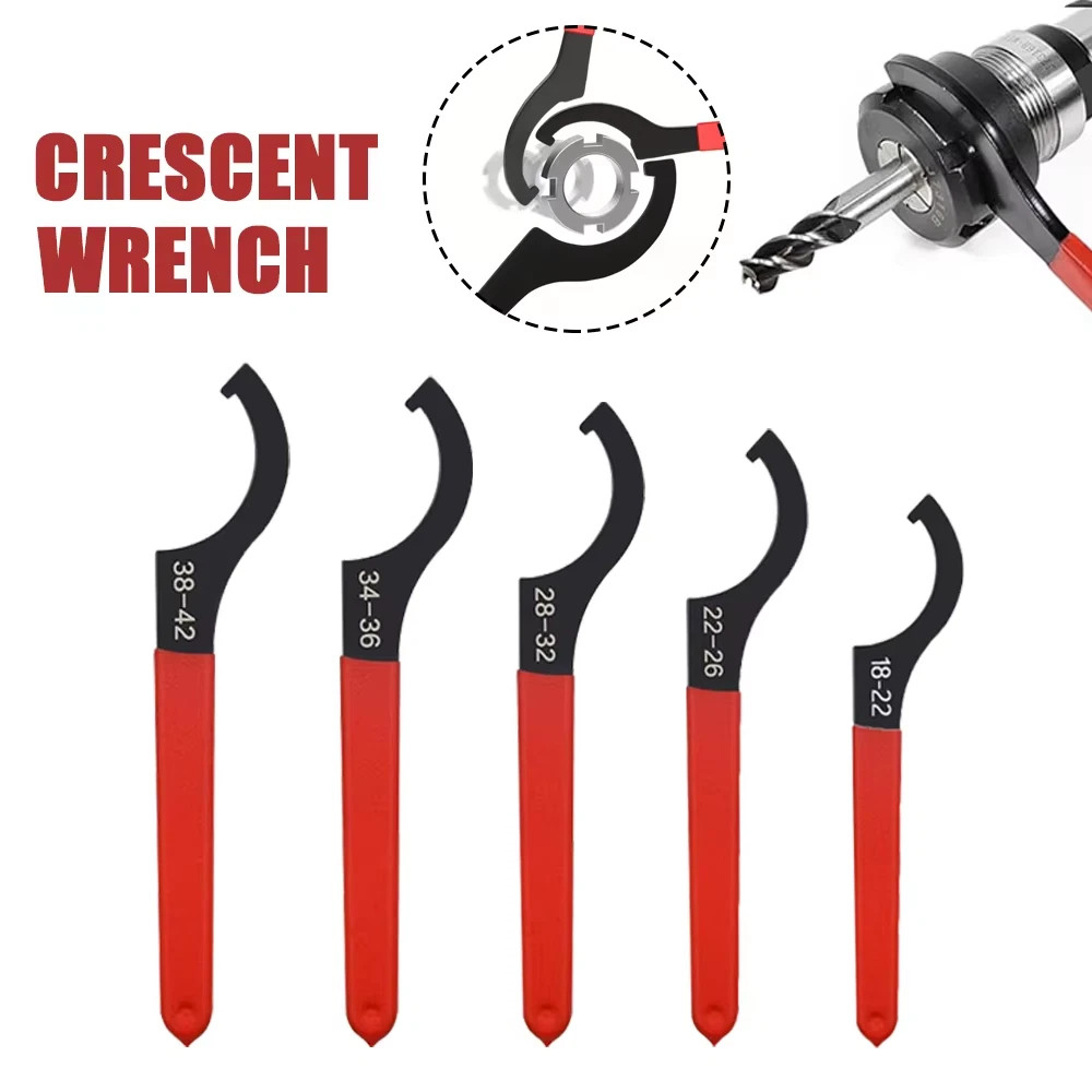 Coilover Spanner Wrench Set Adjustable C-Shape Shock Spanner Hook Wrench Tool 5x