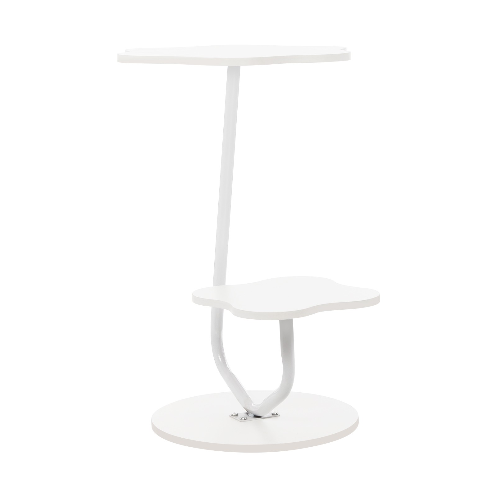 2 Tier Small Side Table 24.2in Height Modern Coffee Table Small Sofa Side Table