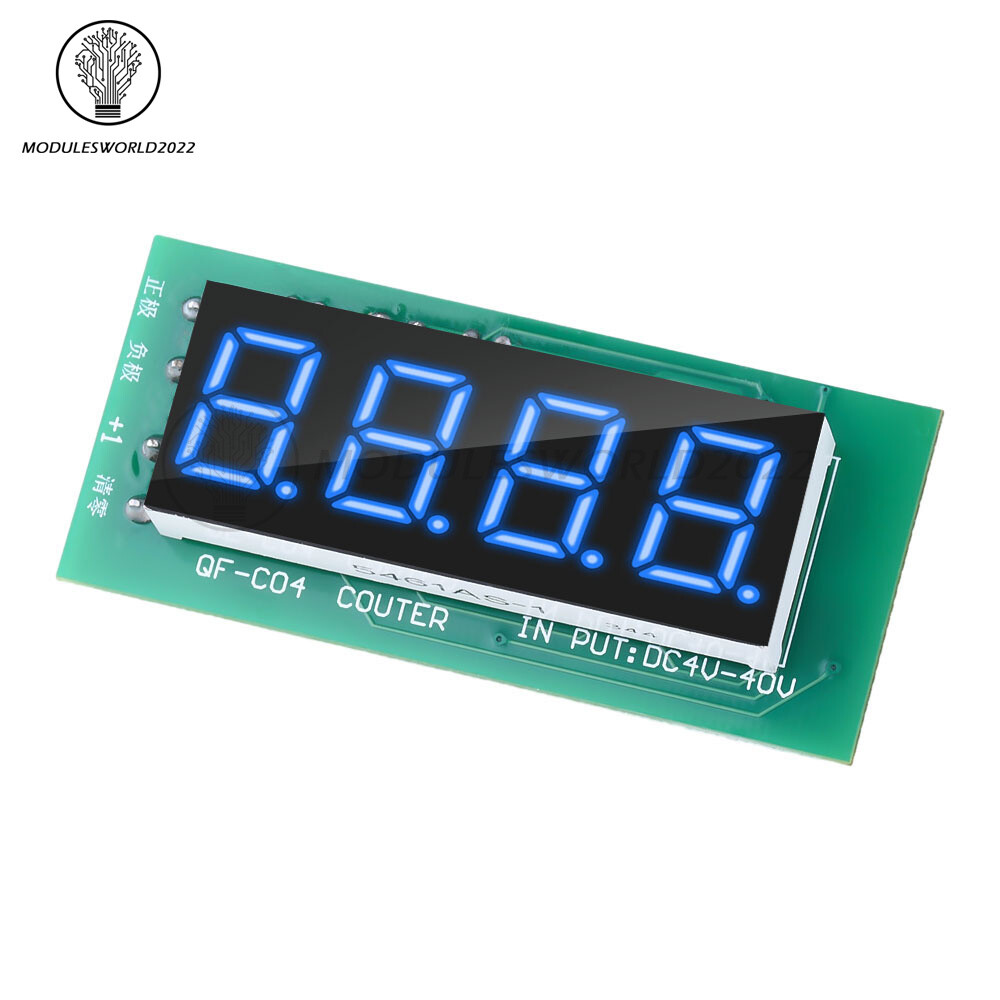 DC4-40V Digital Display 4-bit 0-9999 Counter Module with Data Memory Function