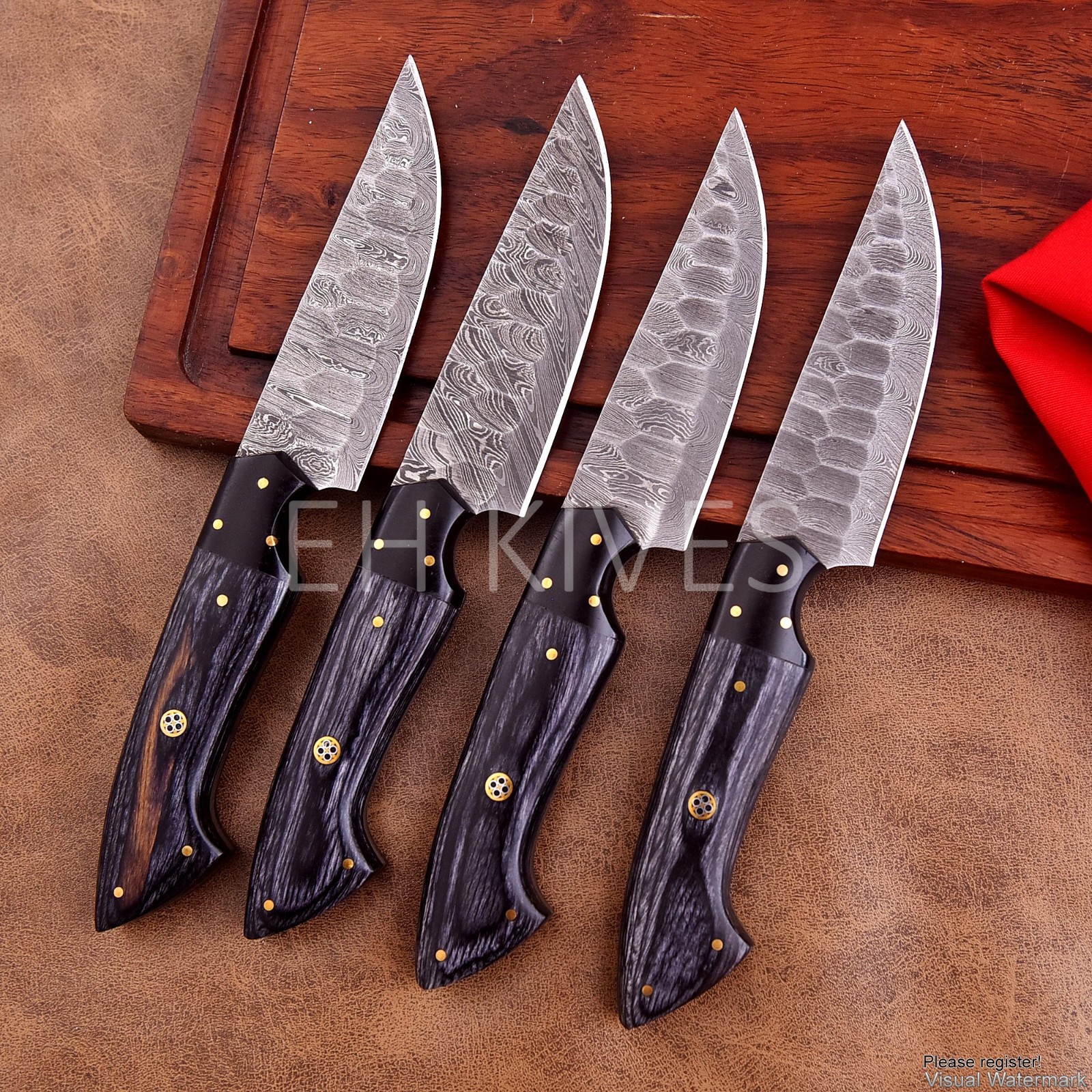 "10 Handmade Damascus Slicing Sharp Chef Steak Knife for Meat/BBQ