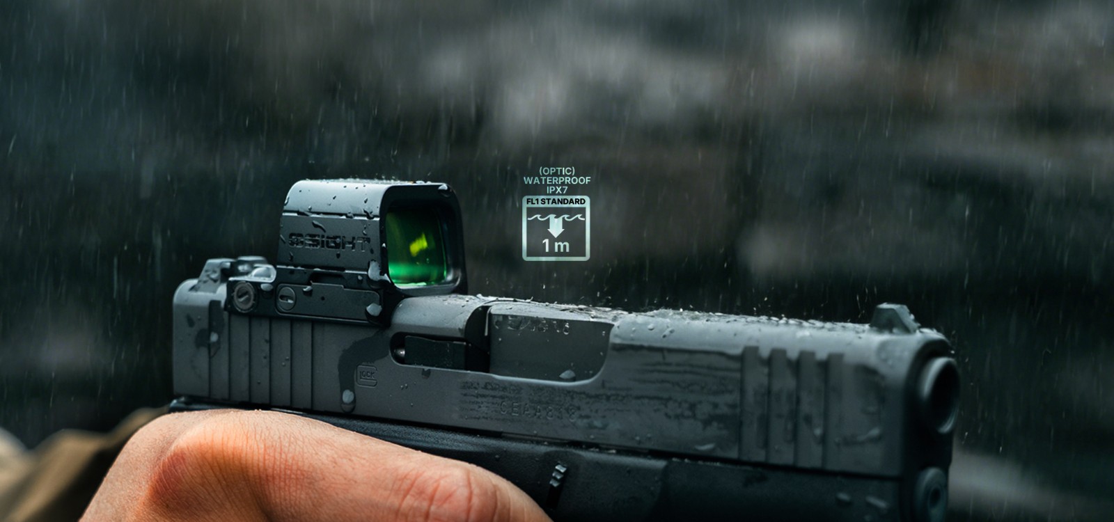 Osight SE Green 2 MOA Dot & 32 MOA Circle Enclosed Optic, RMSc Footprint