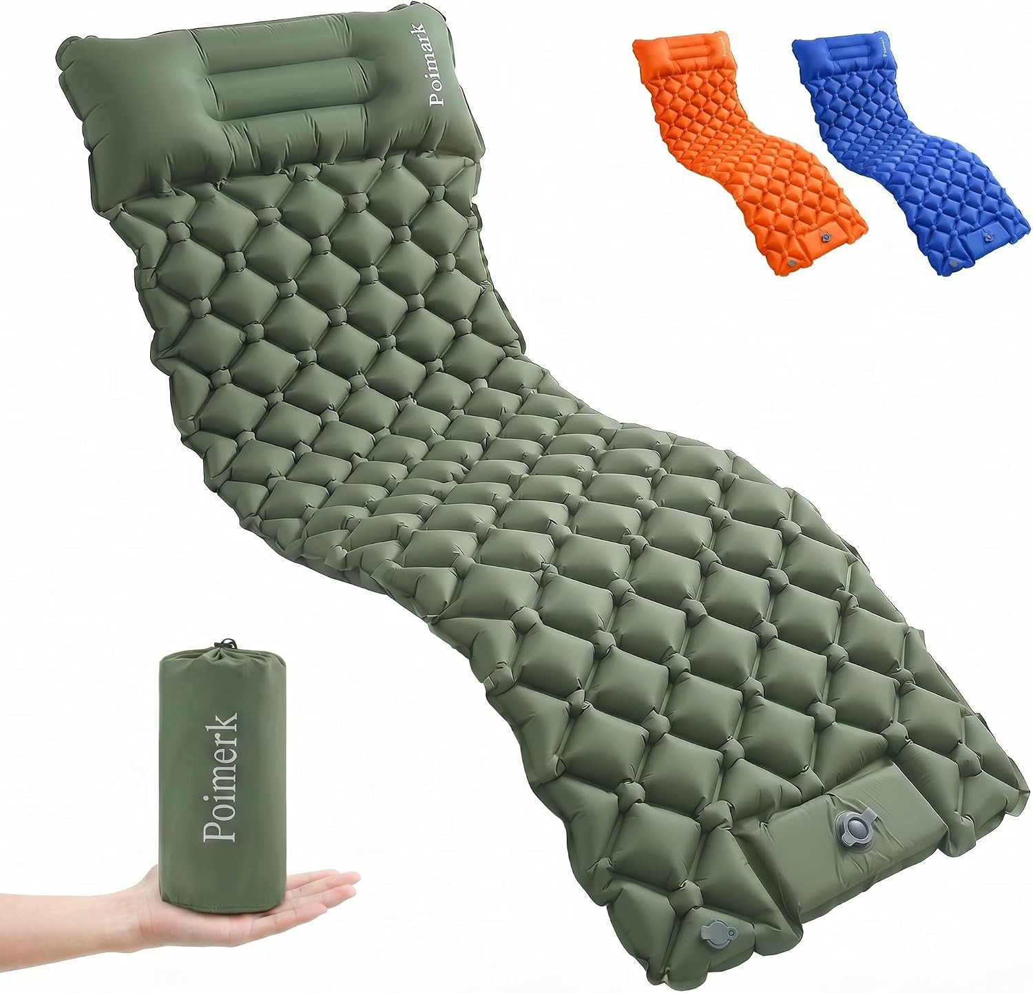 Ultralight Camping Sleeping Pad Mat, Compact Air Mattress for Backpacking | 1.42