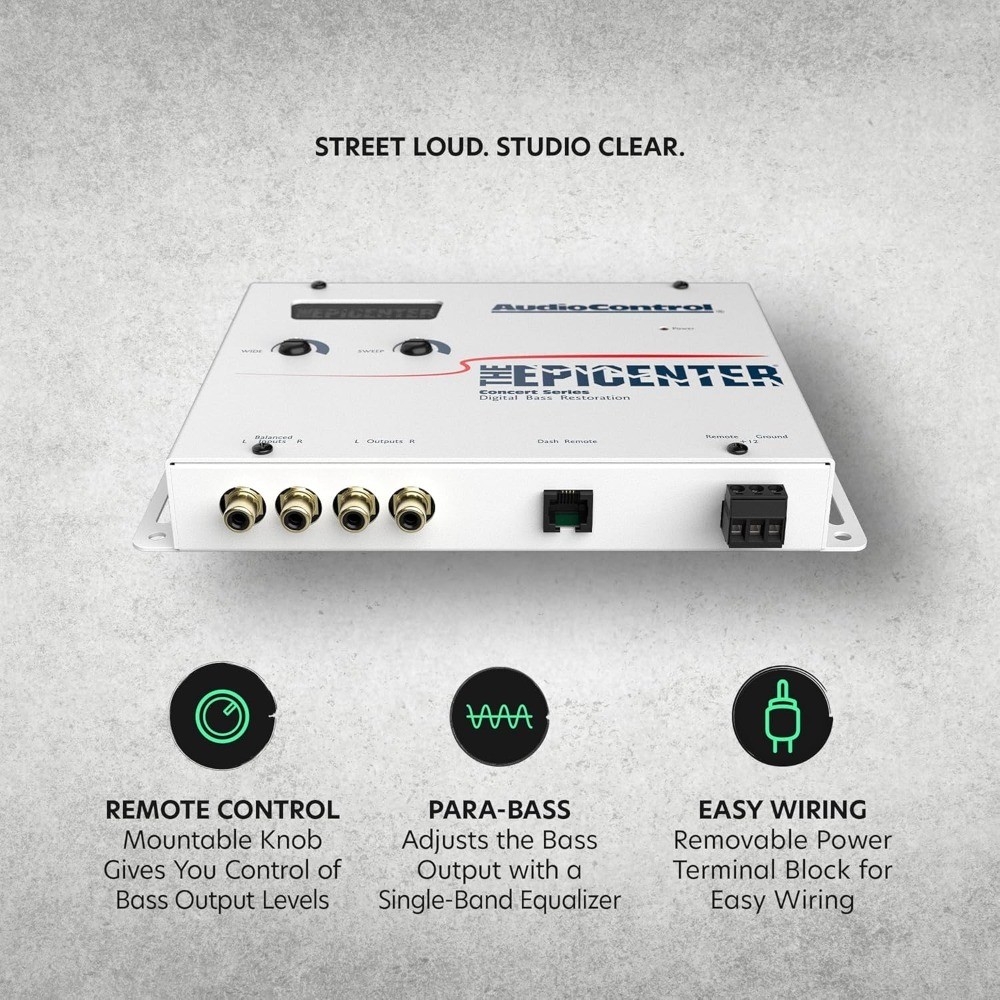 Digital Bass Restoration Processor for Car Audio with Dash Mount Remote Control