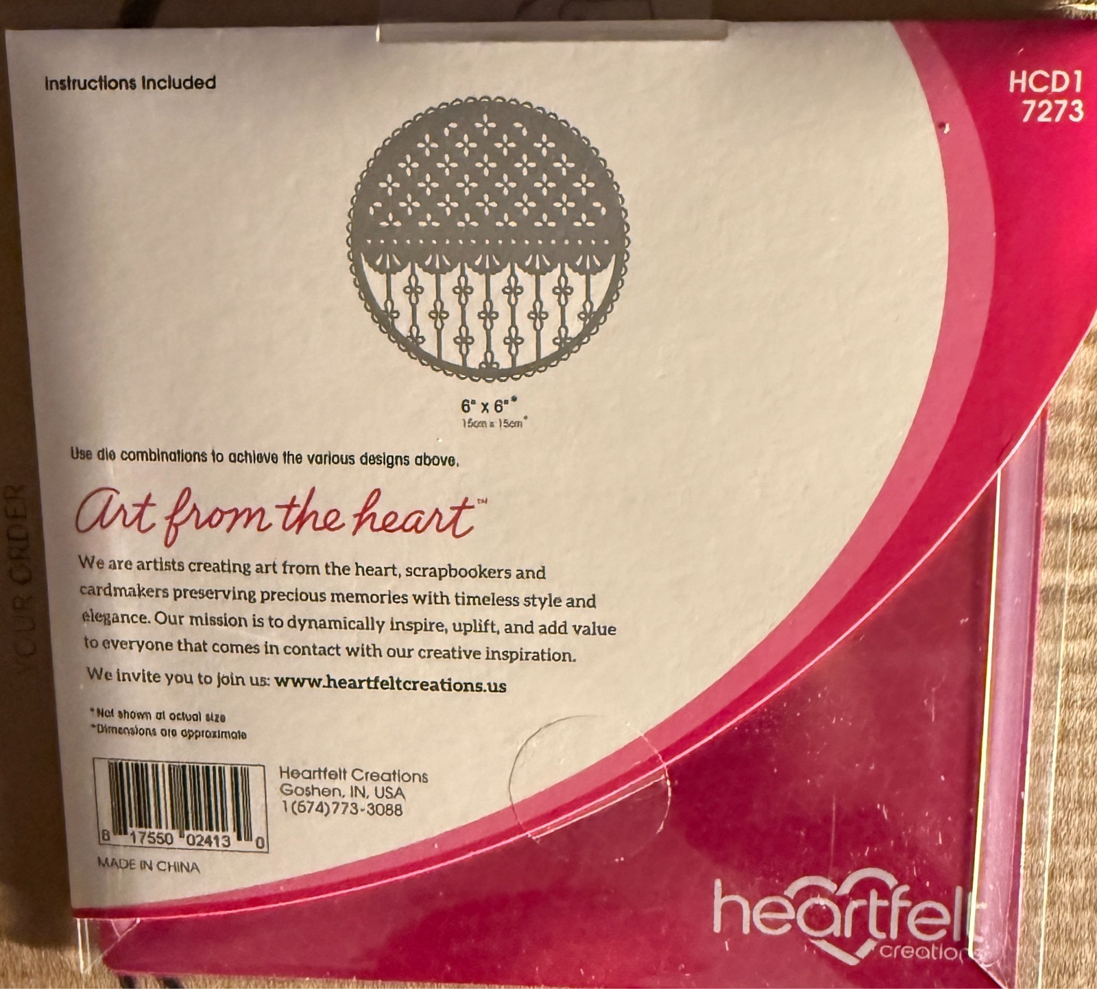 Heartfelt Creations Rounded Eyelet Window Die