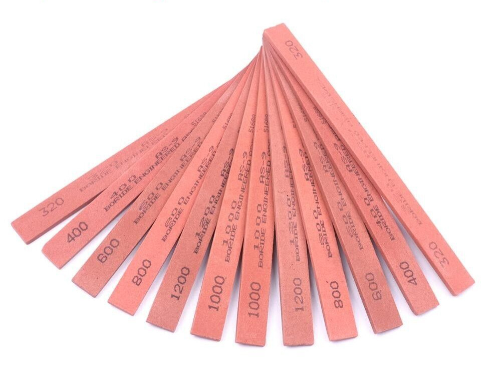 Knife Sharpener Oil Stone Corundum Whetstone Grinding Sand Oil Stone 6 Pieces