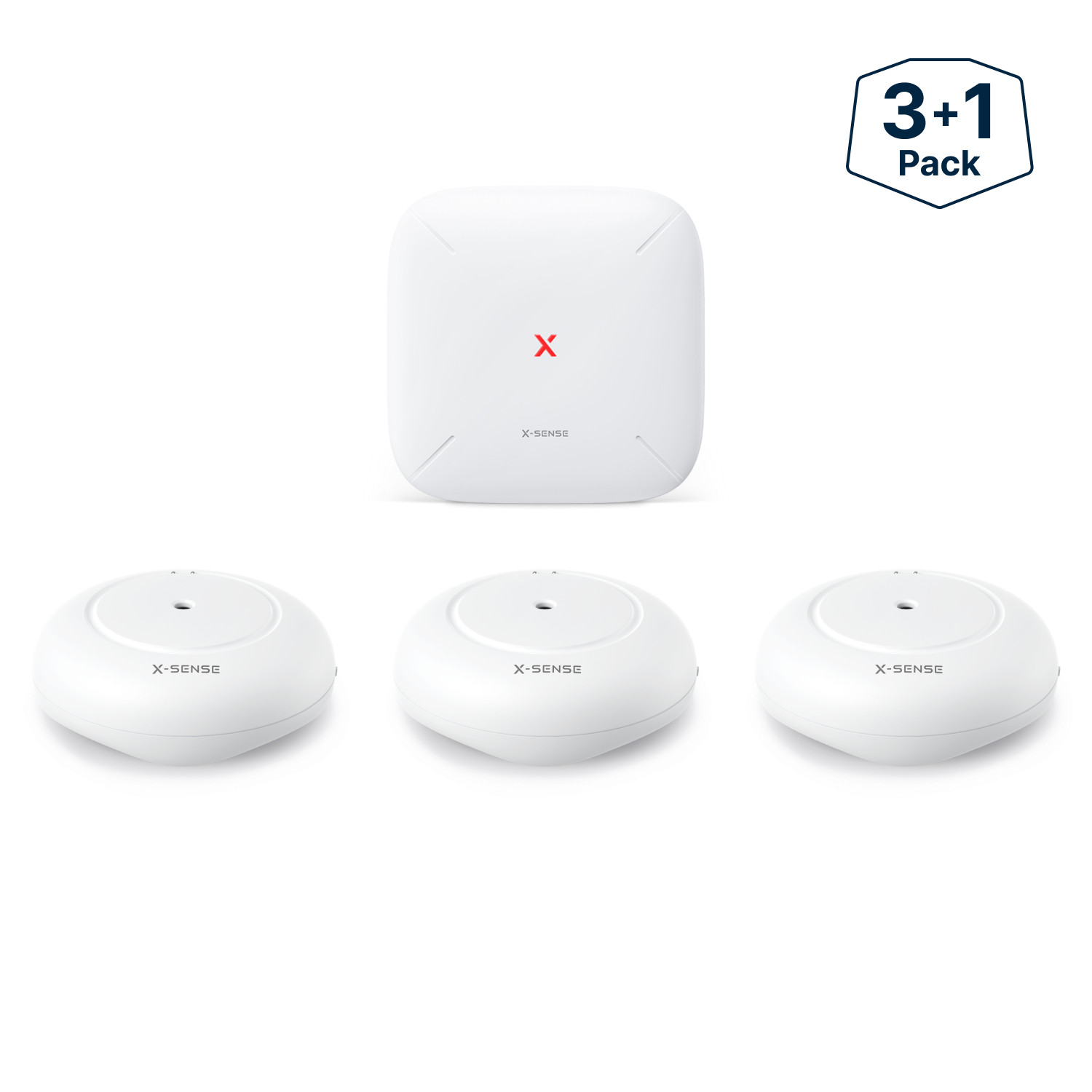 X-Sense Wi-Fi Water Leak Detector Water Detector Alarm SWS54 - 3 PACK with Base