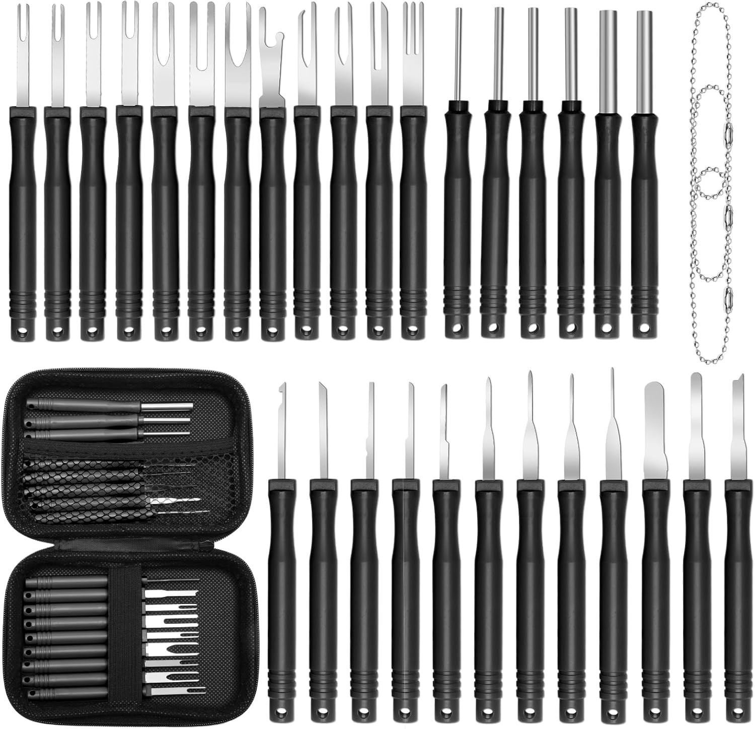 34Pcs Terminal Removal Tool Kit, Electrical Pin Removal Tool Kit,Electrical W...