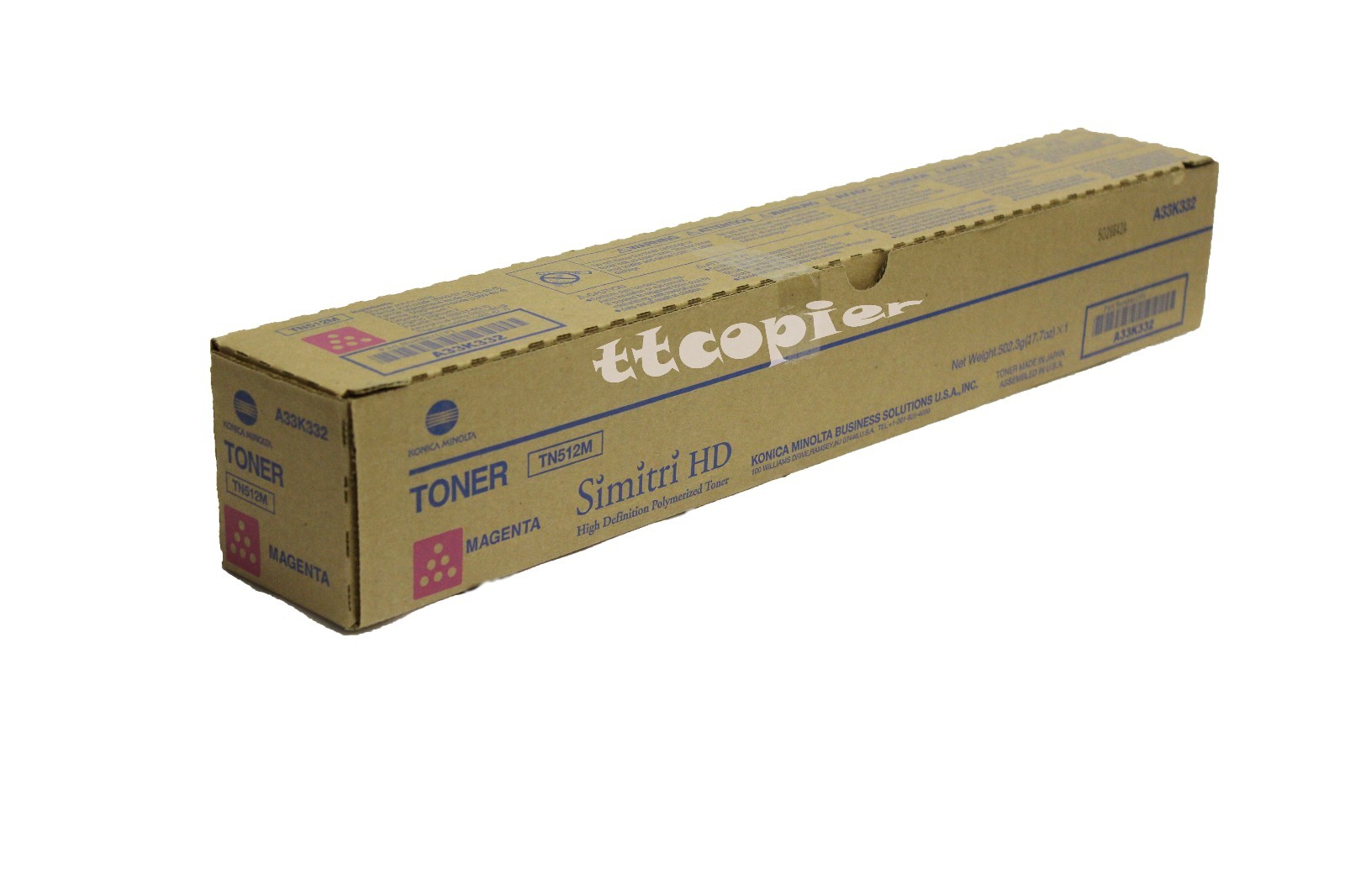 TN512M A33K332 GENUINE KONICA MINOLTA BIZHUB C454 C55 MAGENTA TONER CARTRIDGE